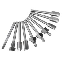 Gasea 10pcs 3mm 1/8 Shank HSS Router Bits Woodworking Tool Fits Dremel Rotary - Image 5