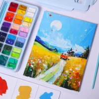 ARTFLY HIMI Gouache Paint Set, 36 Colors x 12ml Twin Jelly 432 ml (Pack of 1) - Image 6