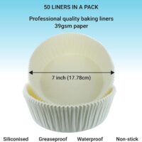 50 Pack Non-Stick Cake Tin Liners, 7" Greaseproof Baking Paper, Round Air Fryer - Image 8