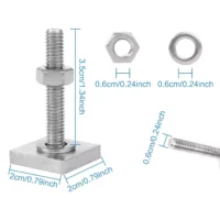 8 Pieces Roof Rack Bolts, Stainless Steel Roof Bolts M6 T Track Adapter Bolt - Image 11