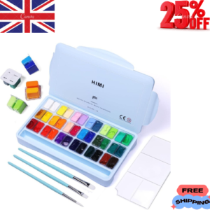 ARTFLY HIMI Gouache Paint Set, 36 Colors x 12ml Twin Jelly 432 ml (Pack of 1)