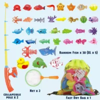 CozyBomB Magnetic Fishing Toys Game Set for Kids for Bath Time Pool Party with - Image 8