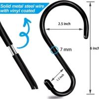 10 Pack 15 cm Large Heavy Duty S Hooks Non Slip Vinyl Coated S Hook for Hanging - Image 5