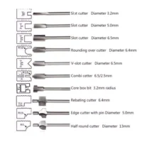 Gasea 10pcs 3mm 1/8 Shank HSS Router Bits Woodworking Tool Fits Dremel Rotary - Image 8