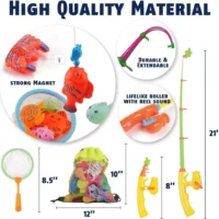 CozyBomB Magnetic Fishing Toys Game Set for Kids for Bath Time Pool Party with - Image 10