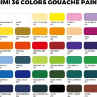 ARTFLY HIMI Gouache Paint Set, 36 Colors x 12ml Twin Jelly 432 ml (Pack of 1) - Image 10