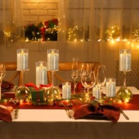 Gold Glass Flameless Battery Candles Flickering with Remote,Timer, Wicking Real - Image 9