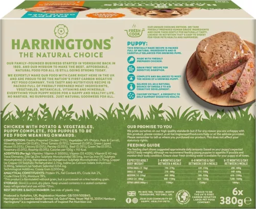 Harringtons Complete Wet Tray Grain Free Hypoallergenic Puppy Food 6 x 380g