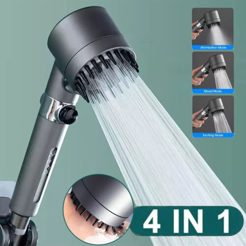 Shower Head Powerful Flow with Beads Filter Pressure Boosting Shower Head