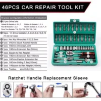 46PCS Socket Set 1/4" Drive Ratchet Spanner Metric Drive Small Socket Set and Ex - Image 5