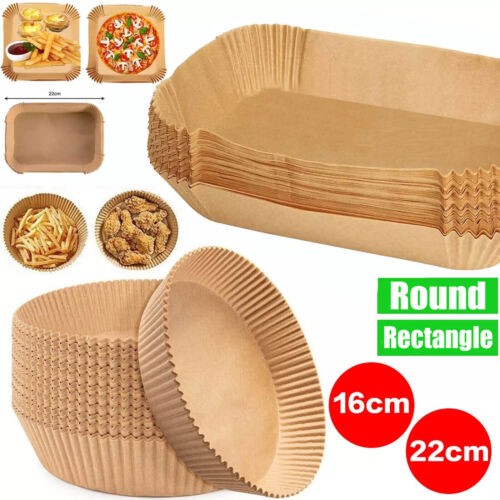 100PCS Round Parchment Paper 4” Non Stick Air Fryer Liners Baking Sheets UK