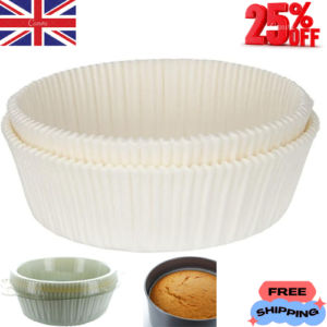 50 Pack Non-Stick Cake Tin Liners, 7" Greaseproof Baking Paper, Round Air Fryer