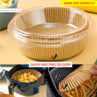 100PCS Round Parchment Paper 4” Non Stick Air Fryer Liners Baking Sheets UK - Image 12