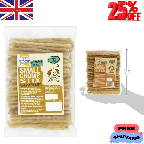 Good Boy - Small Rawhide Chomp Sticks - Dog Chews - Made From 100 Percent Hide -