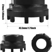 Lockring Tool,Bottom Bracket Cup Tool 8 Notch Front Chainring Lockring Remover - Image 8