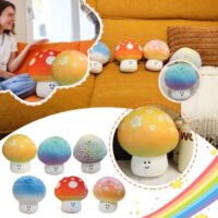 Hynbasea 3D Creative Plush Pillows Mushroom Cute Surprised Mushrooms Throw Small - Image 4