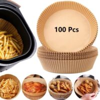 100PCS Round Parchment Paper 4” Non Stick Air Fryer Liners Baking Sheets UK - Image 8